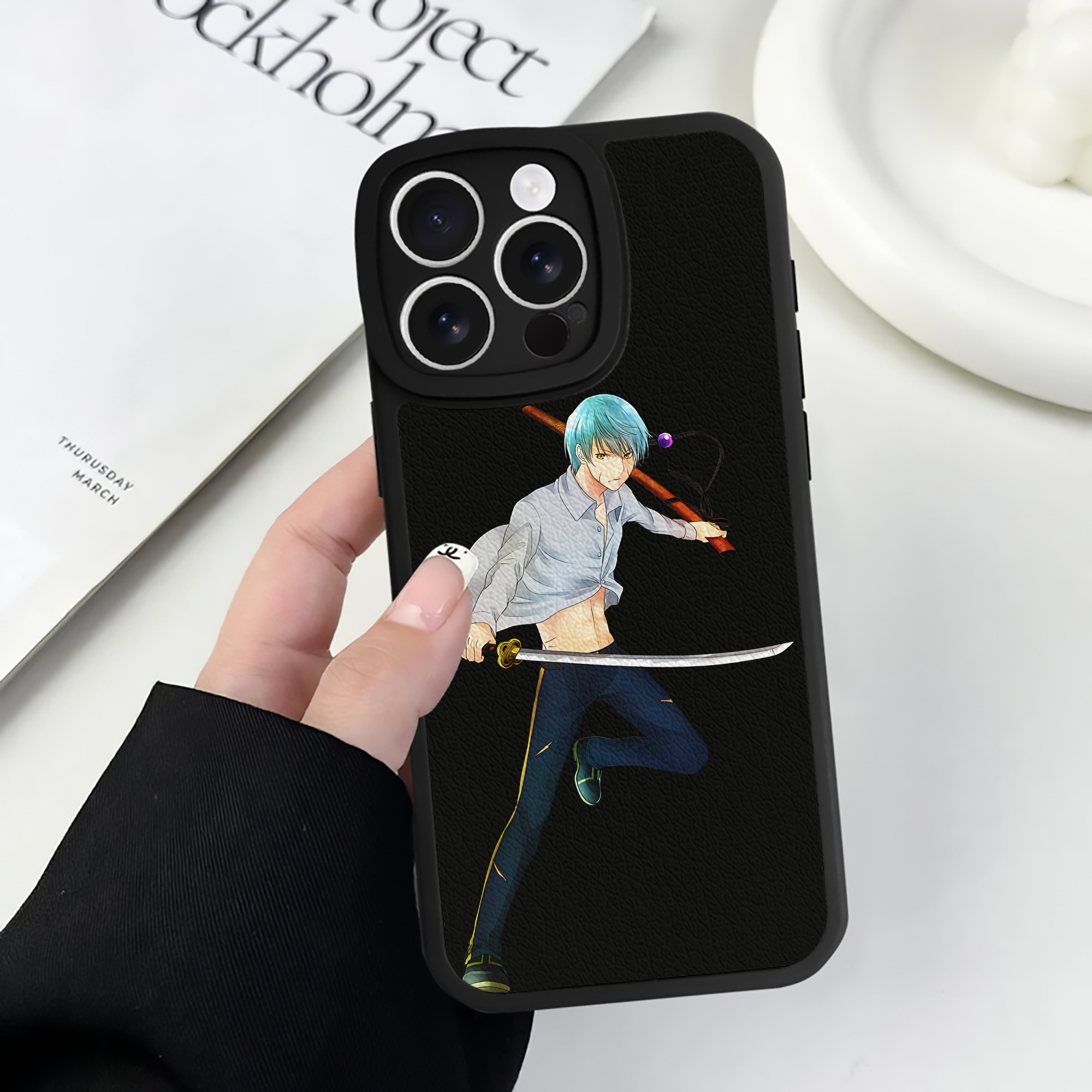 （画像用） 刀剣乱舞 Touken Ranbu 【iPhone 16シリーズ対応】シリコンスマホケース（レザー調） 材質：シリコン